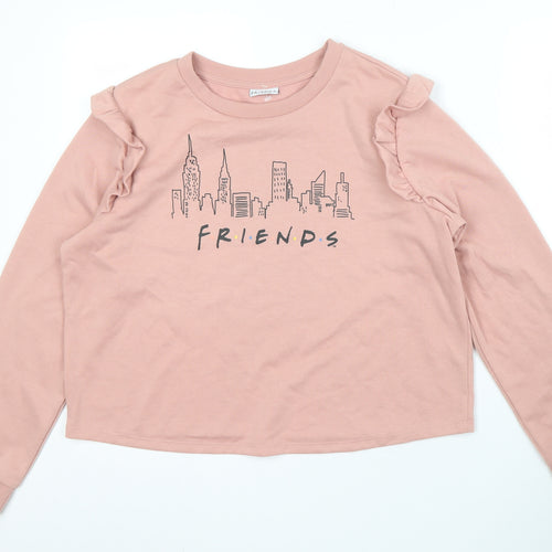 F.R.I.E.N.D.S Women's Pink Pullover Sweatshirt Size 14