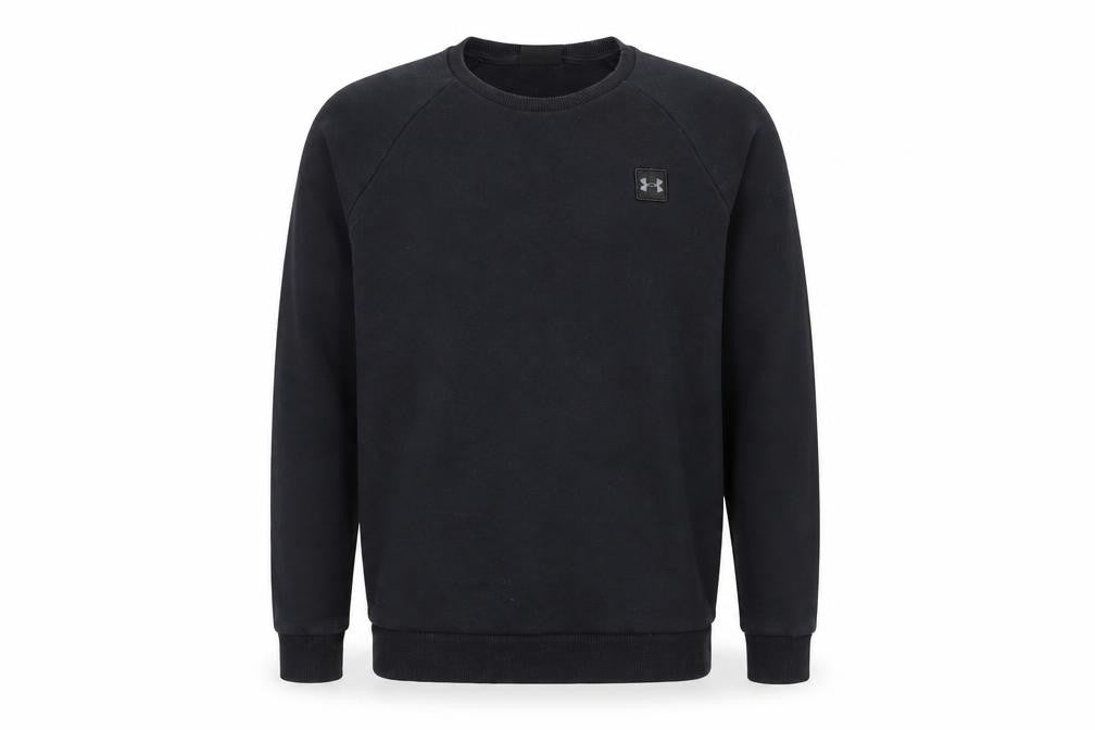 Front view of Under Armour Men's Black Sweatshirt S Pullover