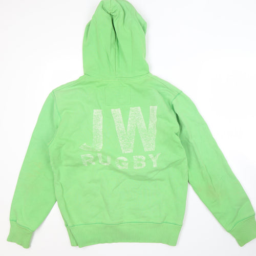 Jack Wills Men's Green Hoodie XS Logo Pullover
