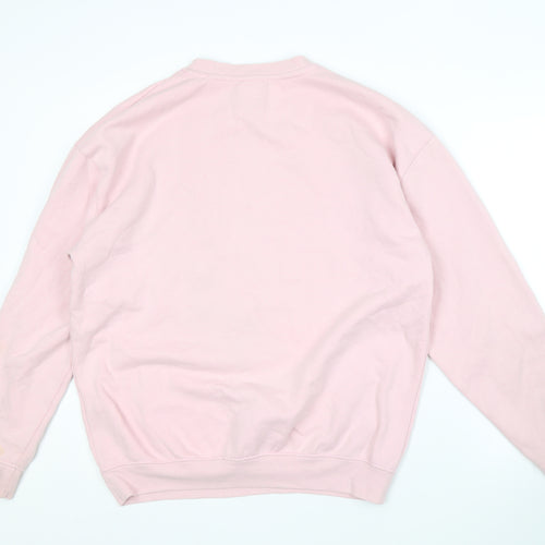 Bench Women's Pink Cotton Blend Crew Neck Sweatshirt Size M