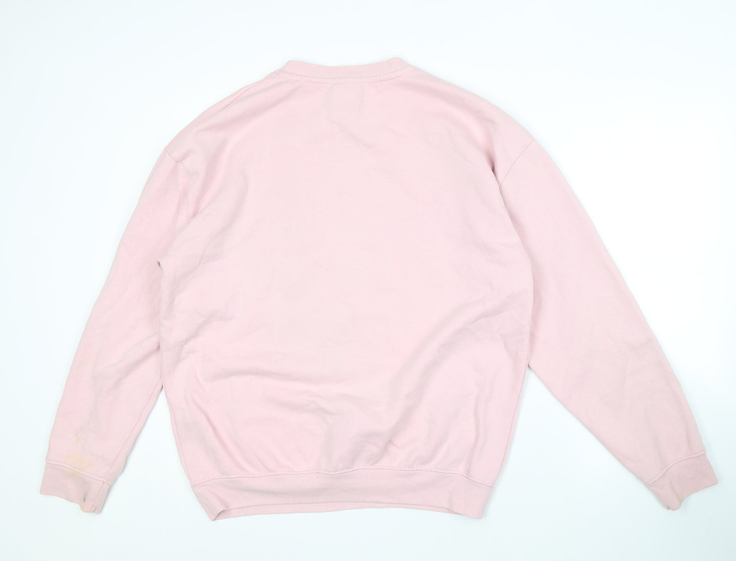 Bench Women's Pink Cotton Blend Crew Neck Sweatshirt Size M