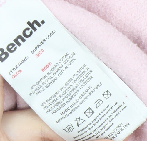 Bench Women's Pink Cotton Blend Crew Neck Sweatshirt Size M