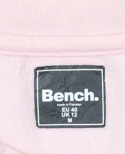 Bench Women's Pink Cotton Blend Crew Neck Sweatshirt Size M