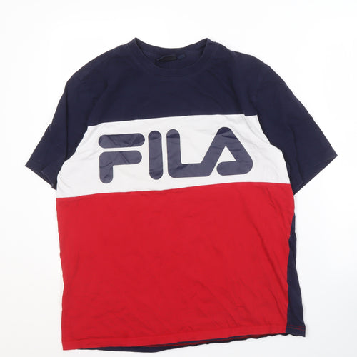 FILA Men's Multicoloured Logo T-Shirt XL