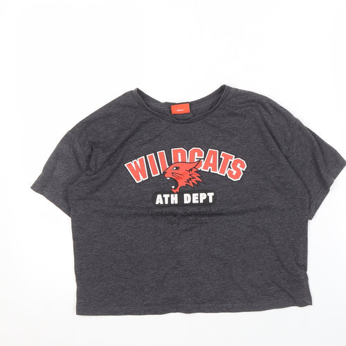 George Girls Grey Cropped High School Musical T-Shirt 11-12 Years