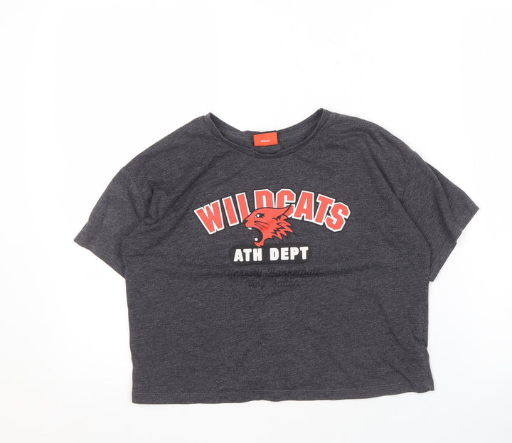 George Girls Grey Cropped High School Musical T-Shirt 11-12 Years