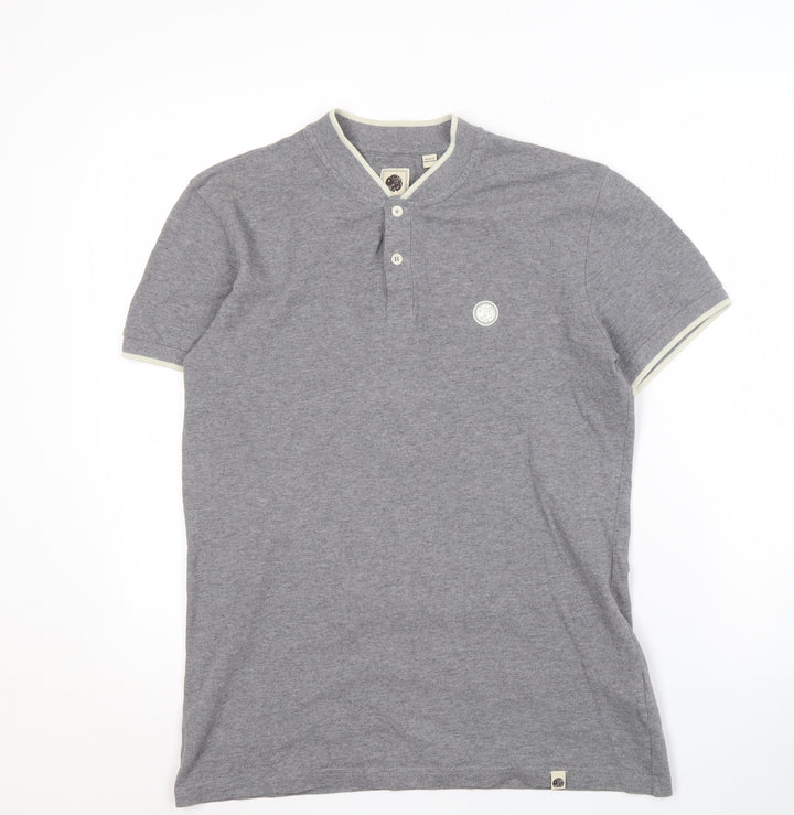 Pretty Green Men's Grey XS Short Sleeve Polo Shirt
