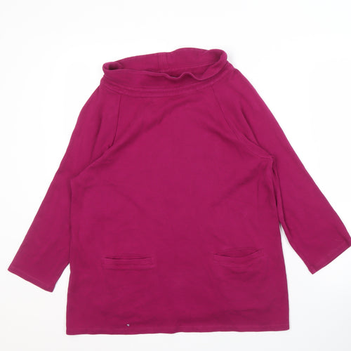 Laura Ashley Women's Purple Cowl Neck Sweatshirt Size 14