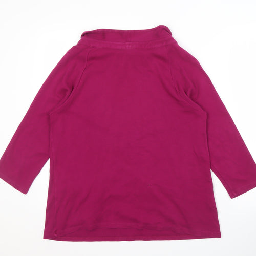 Laura Ashley Women's Purple Cowl Neck Sweatshirt Size 14