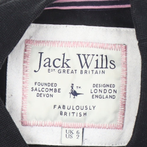 Jack Wills Women's Black Pullover Sweatshirt Size 6