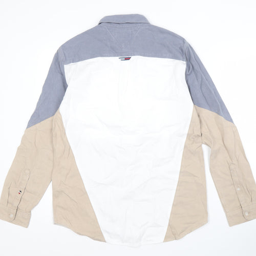 Tommy Jeans Men's Colourblock Cotton Shirt M Beige