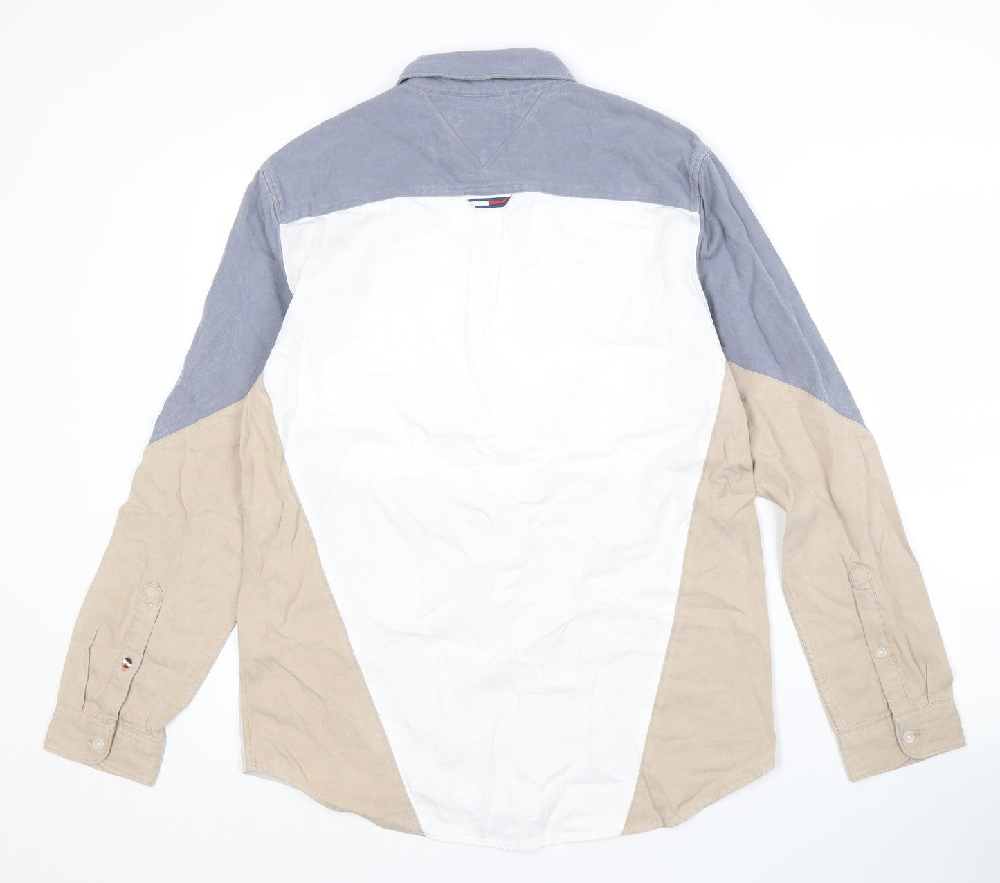Tommy Jeans Men's Colourblock Cotton Shirt M Beige