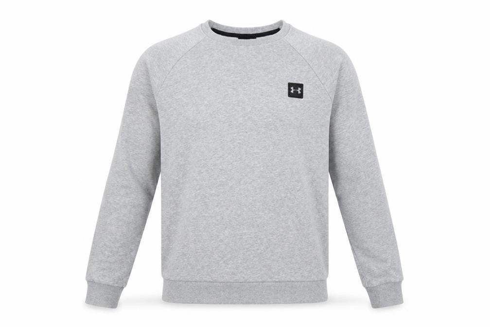 Front view of Under Armour Men’s Grey Pullover Sweatshirt S