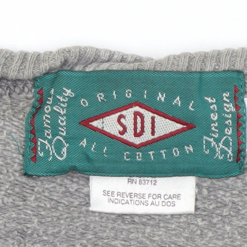 SDI Men's Grey Pullover Sweatshirt, Size L