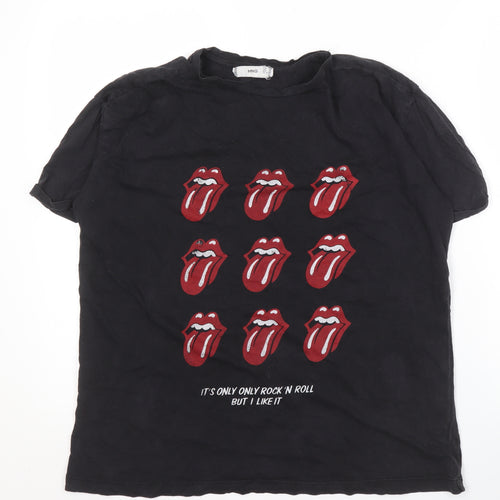 MNG Men's Black XS Rock Graphic T-Shirt