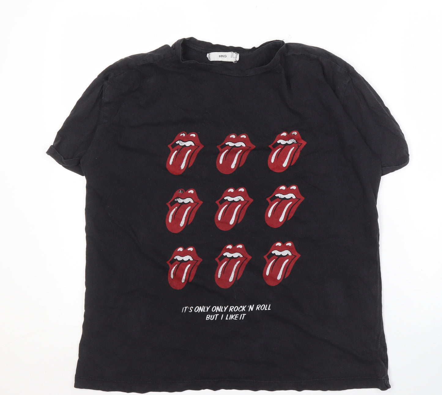MNG Men's Black XS Rock Graphic T-Shirt