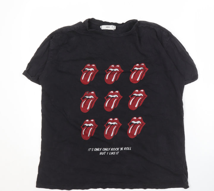 MNG Men's Black XS Rock Graphic T-Shirt