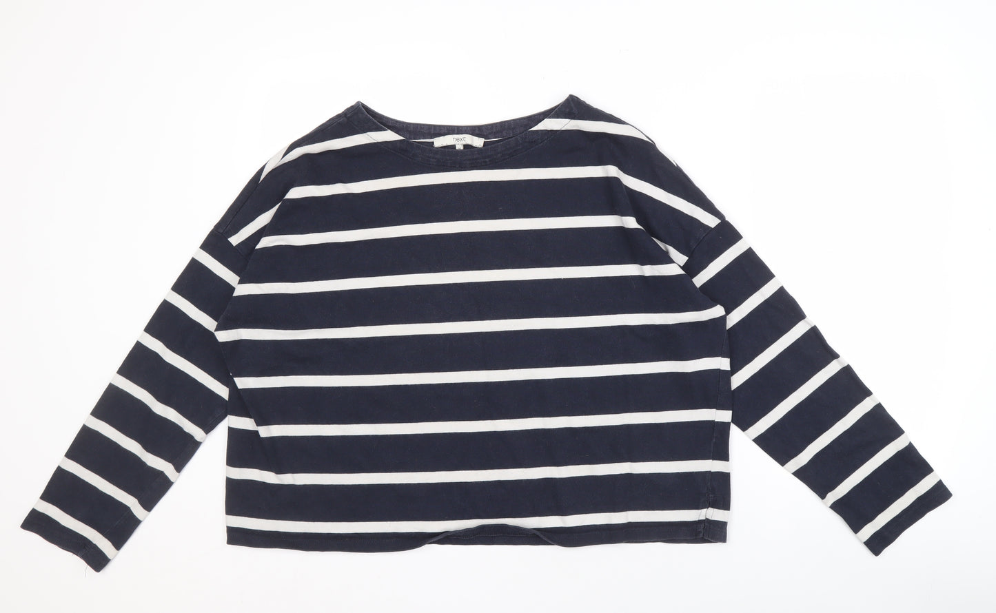 Next Women's Blue Striped Long Sleeve T-Shirt, Size 14