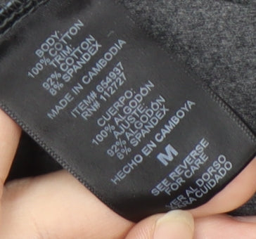 Central Park West Women's Grey Long Sleeve Cotton Top