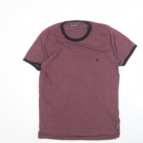 French Connection Men's Purple T-Shirt, Size L, Crew Neck