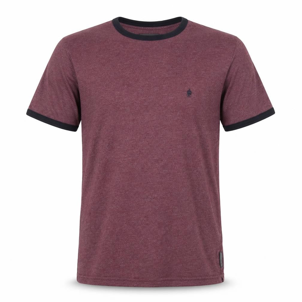 French Connection Men's Purple T-Shirt, Size L, Crew Neck