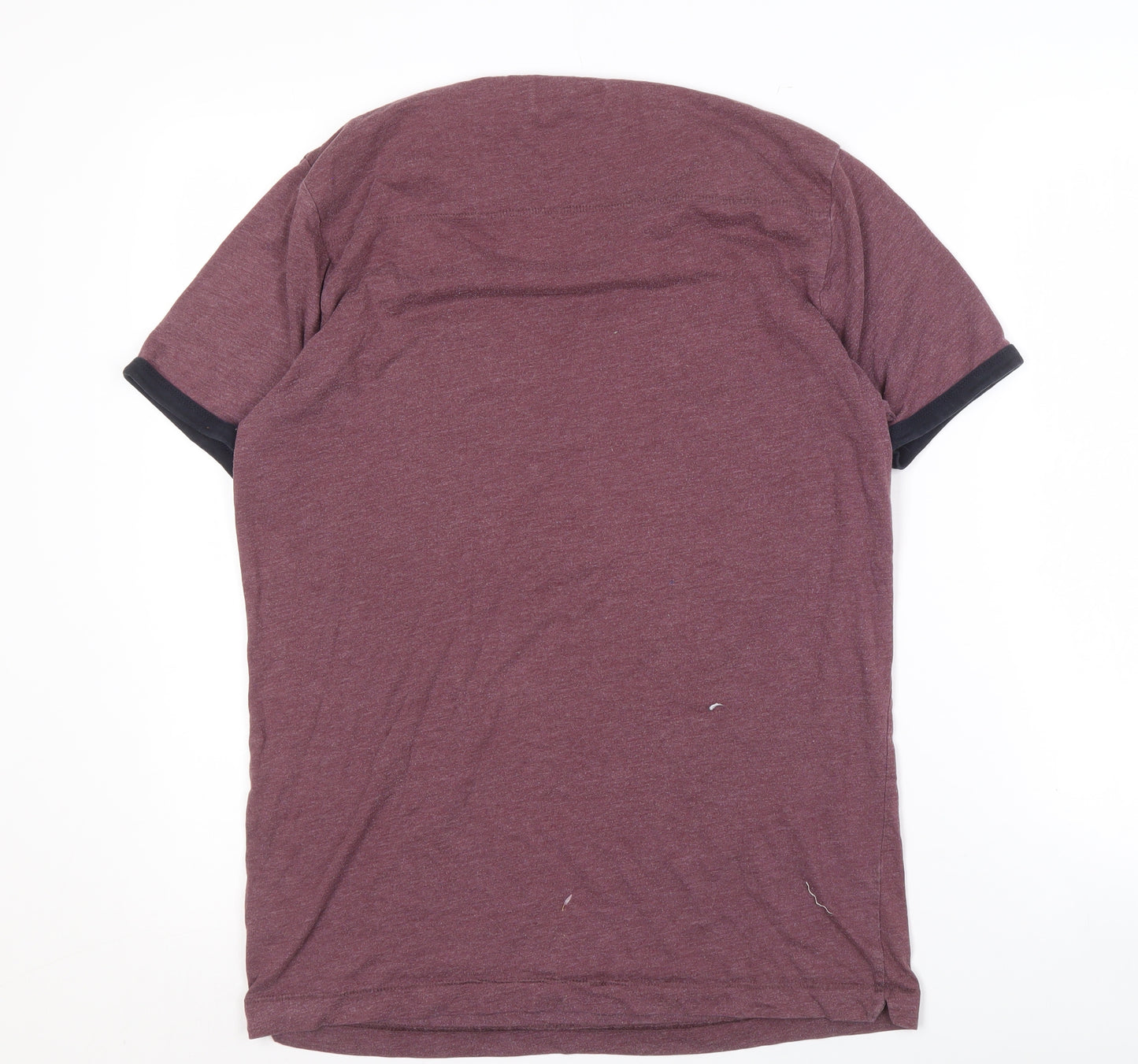 French Connection Men's Purple T-Shirt, Size L, Crew Neck