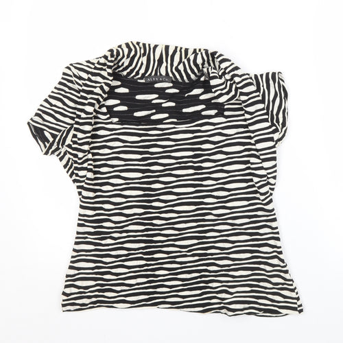 Alex & Co. Women's Black Animal Print Top L