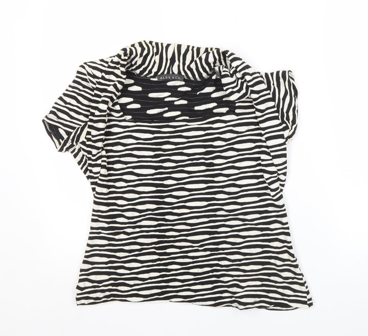 Alex & Co. Women's Black Animal Print Top L