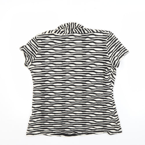 Alex & Co. Women's Black Animal Print Top L