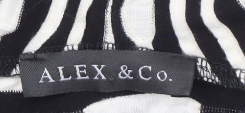 Alex & Co. Women's Black Animal Print Top L