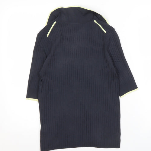 Marks and Spencer Women's Black Polo Top - Size 10