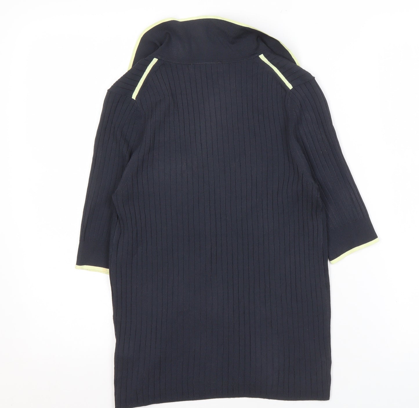 Marks and Spencer Women's Black Polo Top - Size 10