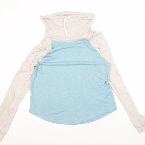 Hollister Women's Blue Pullover Hoodie M