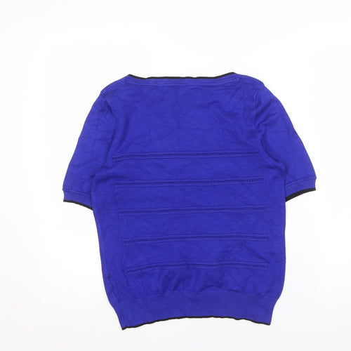 Principles Petite Blue Cotton Boat Neck Jumper