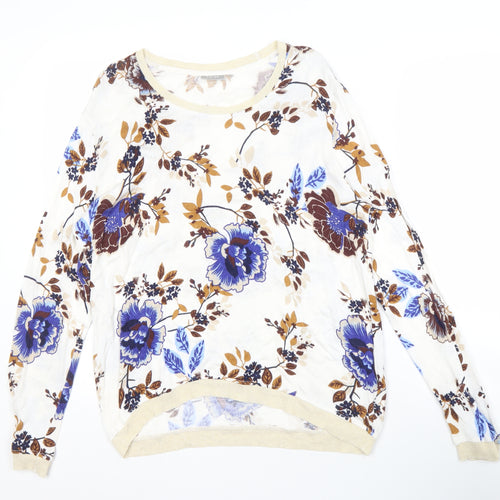 Fransa Women's Multicoloured Floral Pullover Jumper XL