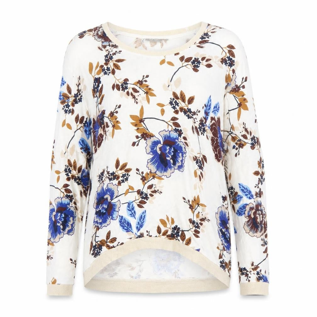 Front view of Fransa Women's Multicoloured Floral jumper XL
