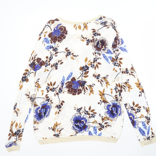 Fransa Women's Multicoloured Floral Pullover Jumper XL