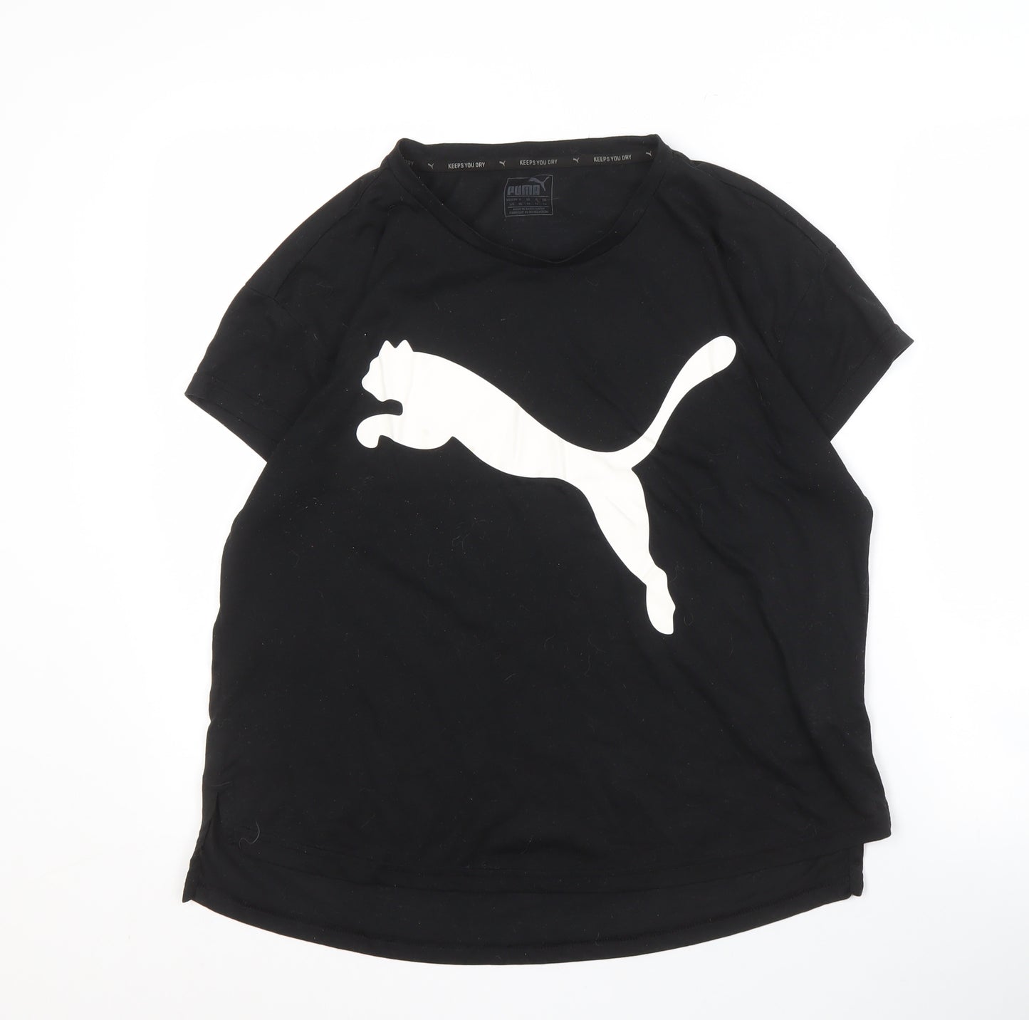 Puma Women's Black Basic T-Shirt, Size 14