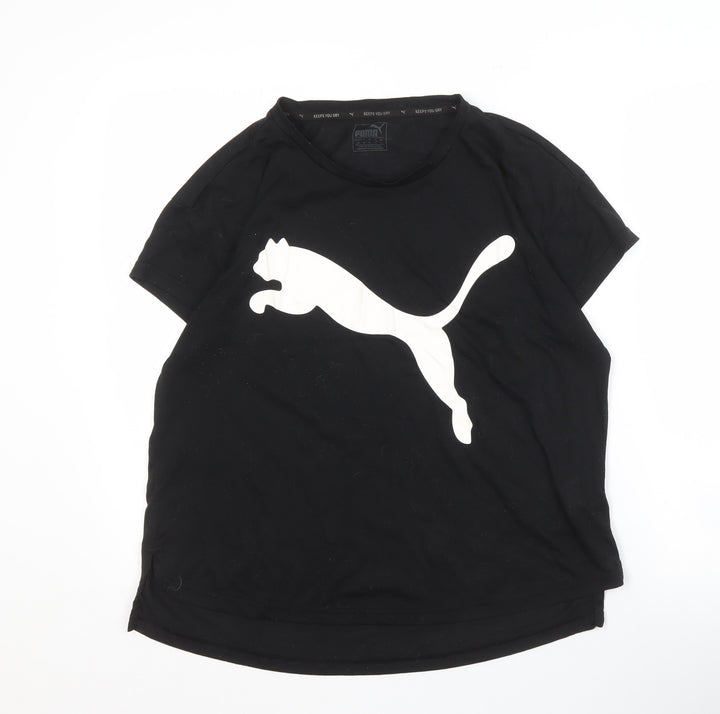 Puma Women's Black Basic T-Shirt, Size 14