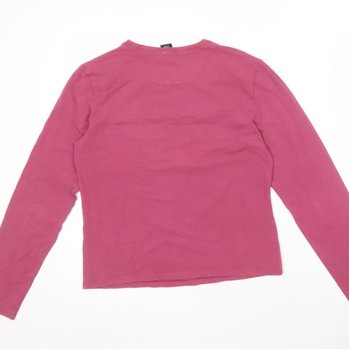 GAP Women's Pink Long Sleeve T-Shirt, Size M, Basic Style