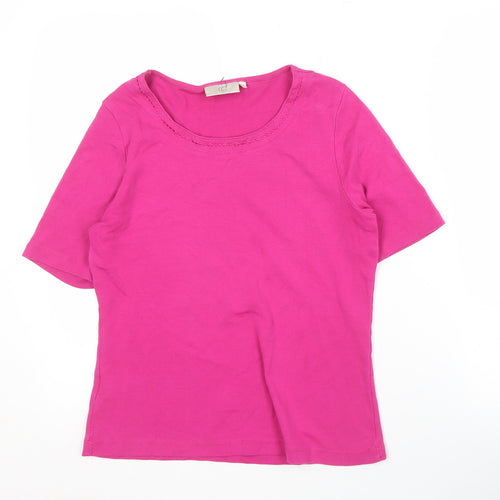 CC Women's Pink T-Shirt, M, Cotton, Short Sleeve