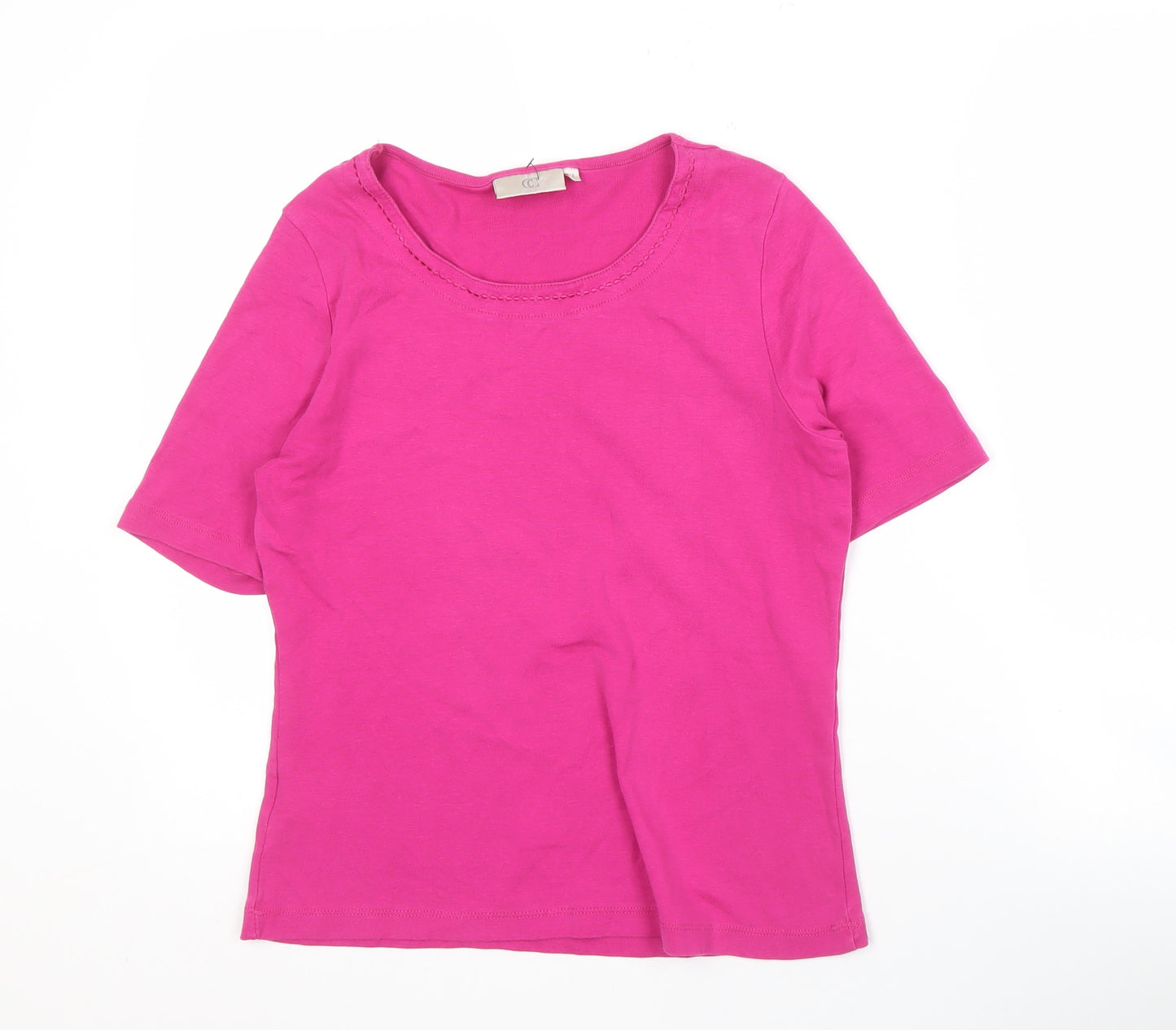 CC Women's Pink T-Shirt, M, Cotton, Short Sleeve