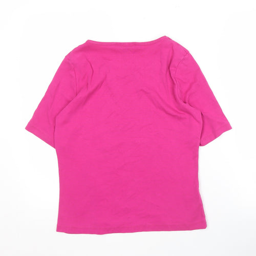 CC Women's Pink T-Shirt, M, Cotton, Short Sleeve