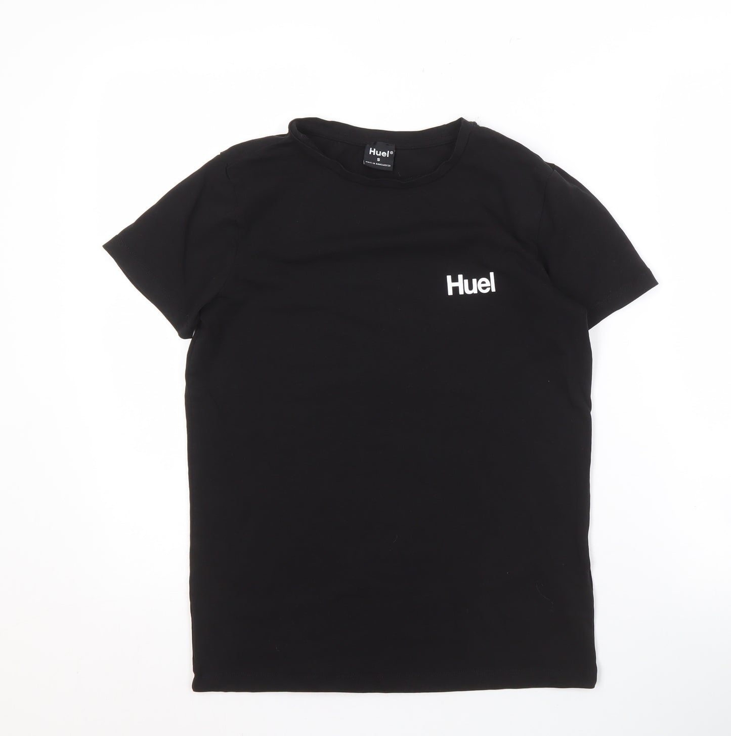 Huel Men's Black Crew Neck T-Shirt, S, Short Sleeve