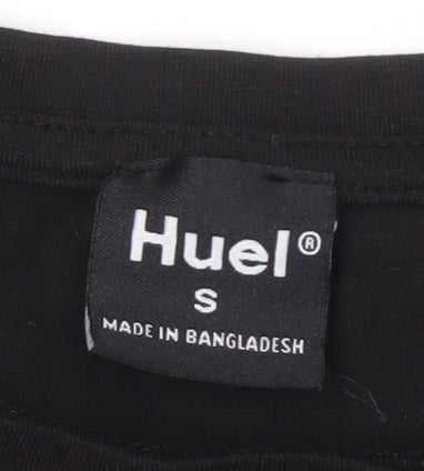 Huel Men's Black Crew Neck T-Shirt, S, Short Sleeve