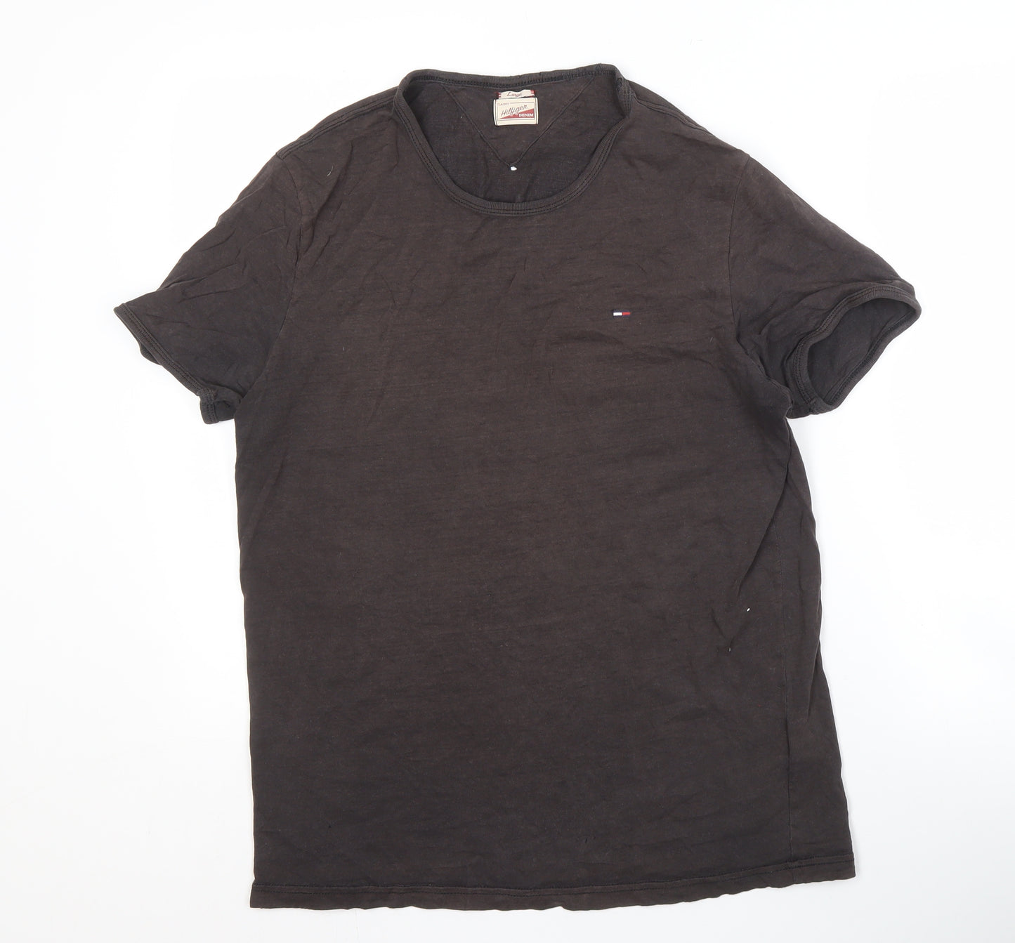 Hilfiger Denim Men's Black Classic T-Shirt, L