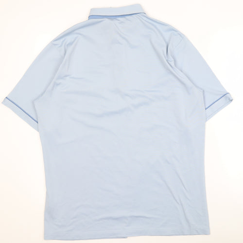 Farah Men's Blue L Polo Shirt - Classic Short Sleeve