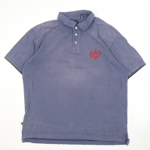 GAP Men's Blue Polo Shirt, Size L, Cotton, Casual Wear