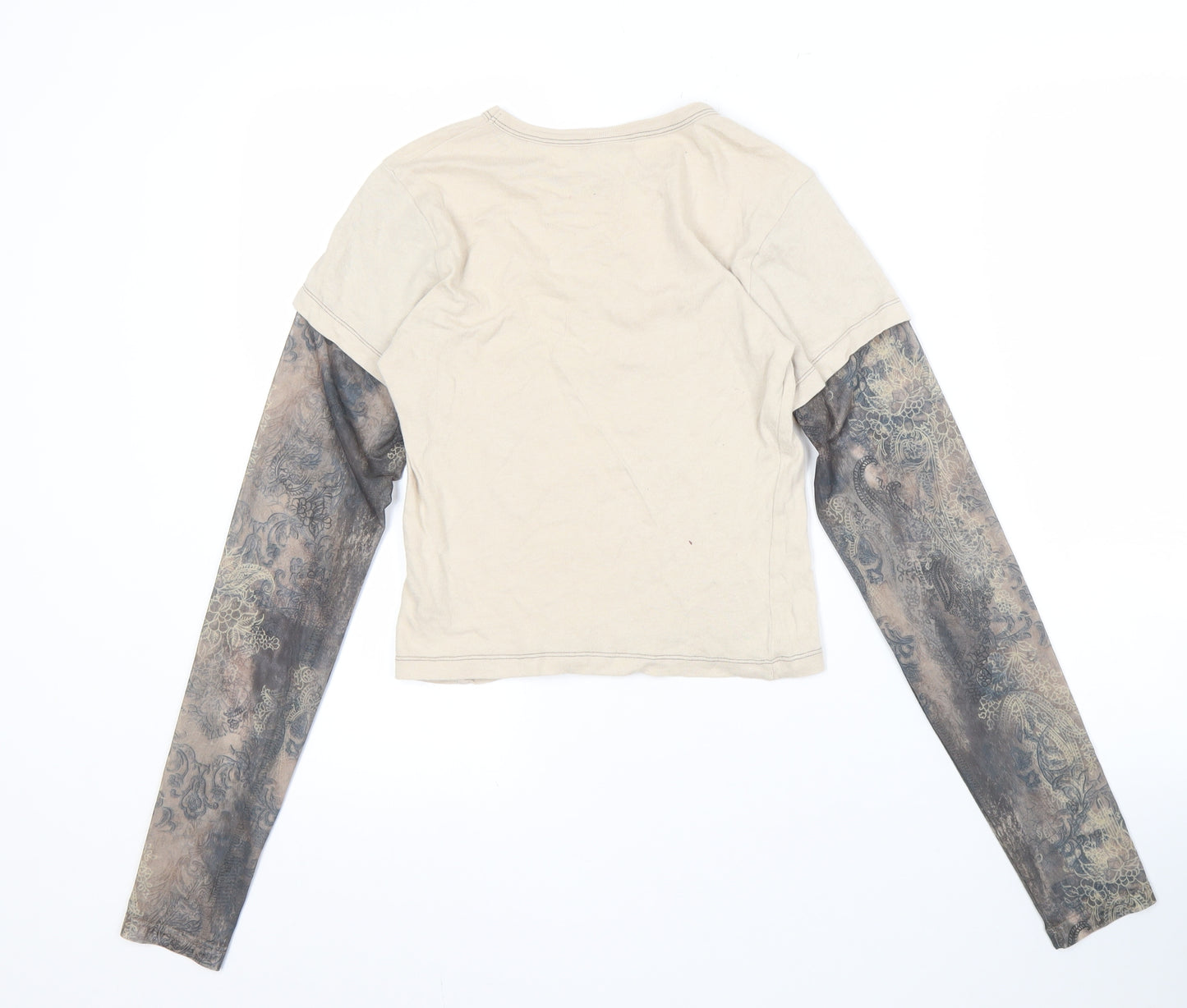 Urban Outfitters Beige Cropped Women's T-Shirt M