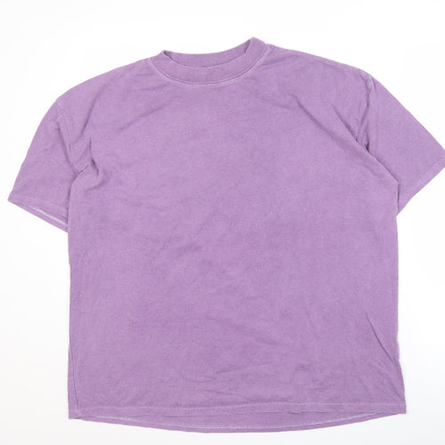 boohooMAN Men's Purple Medium Cosmic Moon T-Shirt
